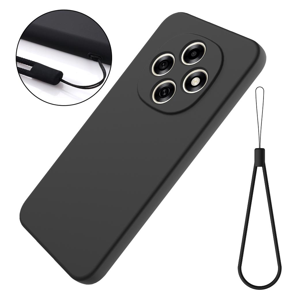 For Oppo F31 Pro 5G Liquid Silicone Case Phone Back Cover with Hand Strap