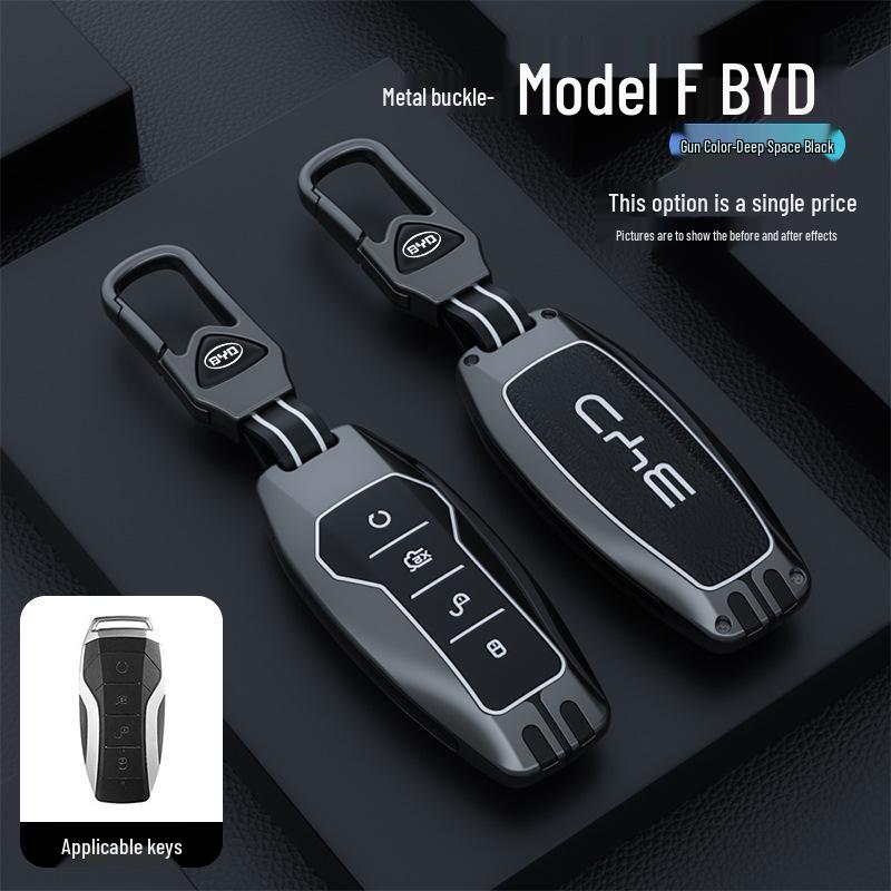 Чехол для ключей BYD: Полное покрытие для моделей Song, QinPLUS/dmi, Dolphin, e2, Tang, Han EV, e3, Destroyer 05