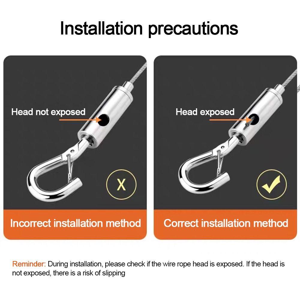 With Locking Suspension Lanyard Stainless Steel Hanging Rope High Quality Retractable Fastening