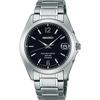 Мужские часы Seiko Selection SBTM229, Солнечные, Радиосинхронизация, Календарь даты, Черный циферблат, Корпус и браслет из чистого титана, Серебристый/Черный