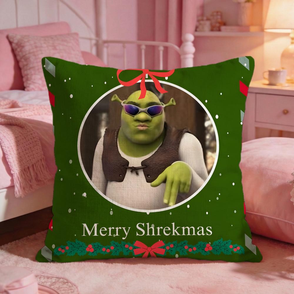 SShrekS Funny Anime Cushion Cover Premium Comfort Reversible Pillow Cove Two In One Design For Any Room Car Interior