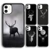 Black Reindeer Deer Soft Phone Case For iPhone 14 XR X XS Max 5S 6S 7 8 Plus SE 2020 11 12 13 Pro Max Mini Phone Cover