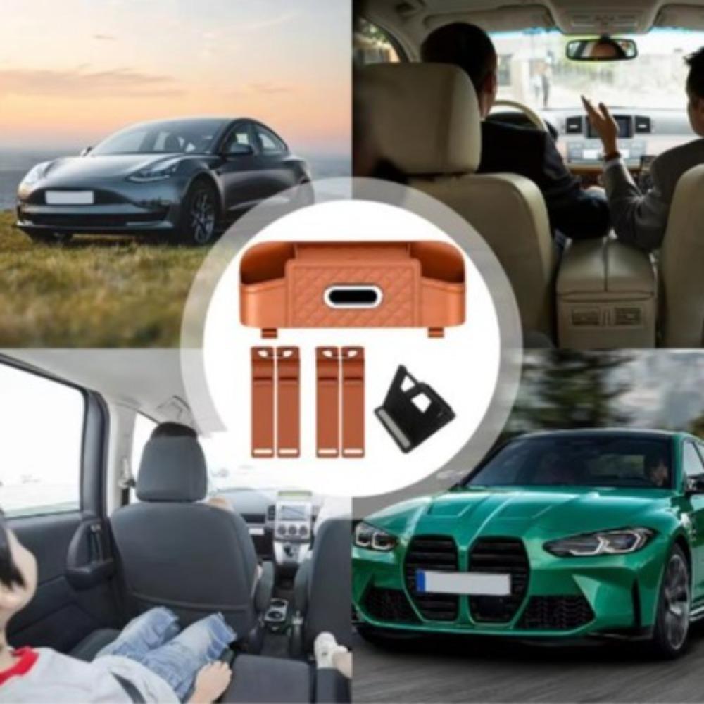 Universal Car Rear Seat Organizer Multifunctional Auto Backseat Tissue Holder Car Organizer