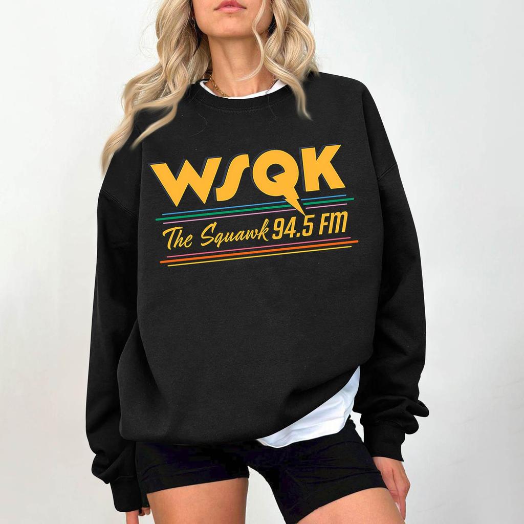 Женский модный и повседневный свитшот с длинным рукавом, круглым вырезом и принтом