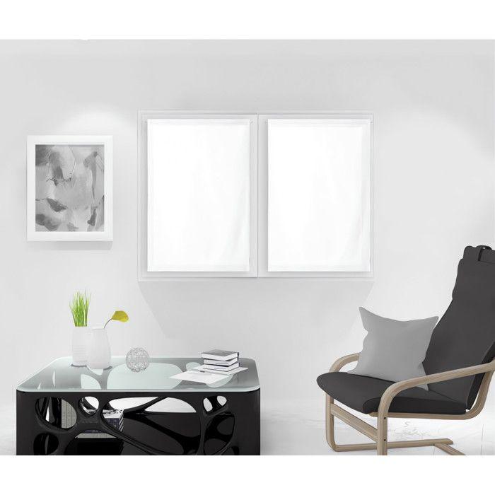 Pair of Net Curtains 70x90 Cm DOLLY White, by Soleil d'Ocre