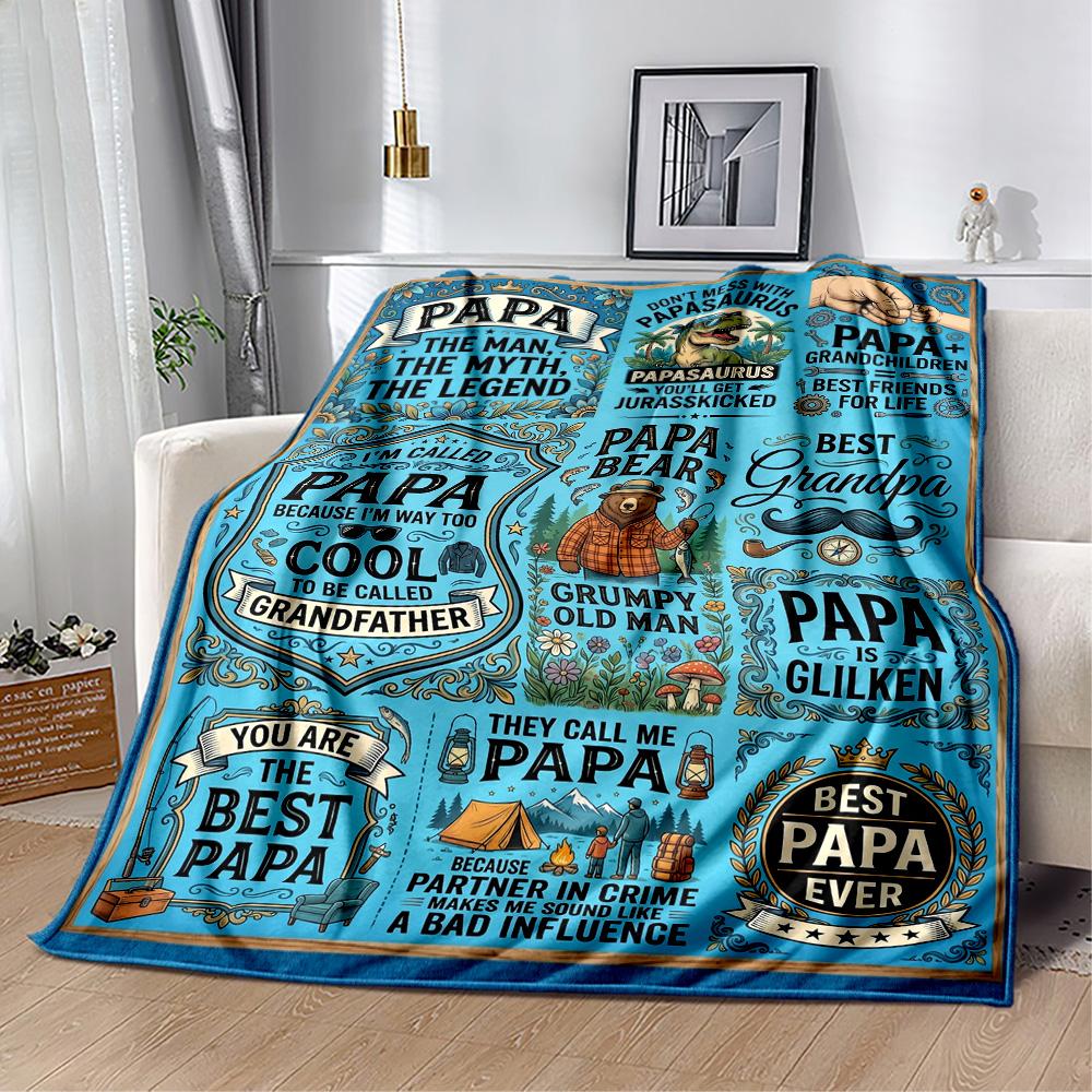 Love You Dad Blanket Flannel Blanket-Soft and Suitable for Sofas,Beds,Offices,Travel,All Seasons,Great Gift for Holidays and Birthdays.