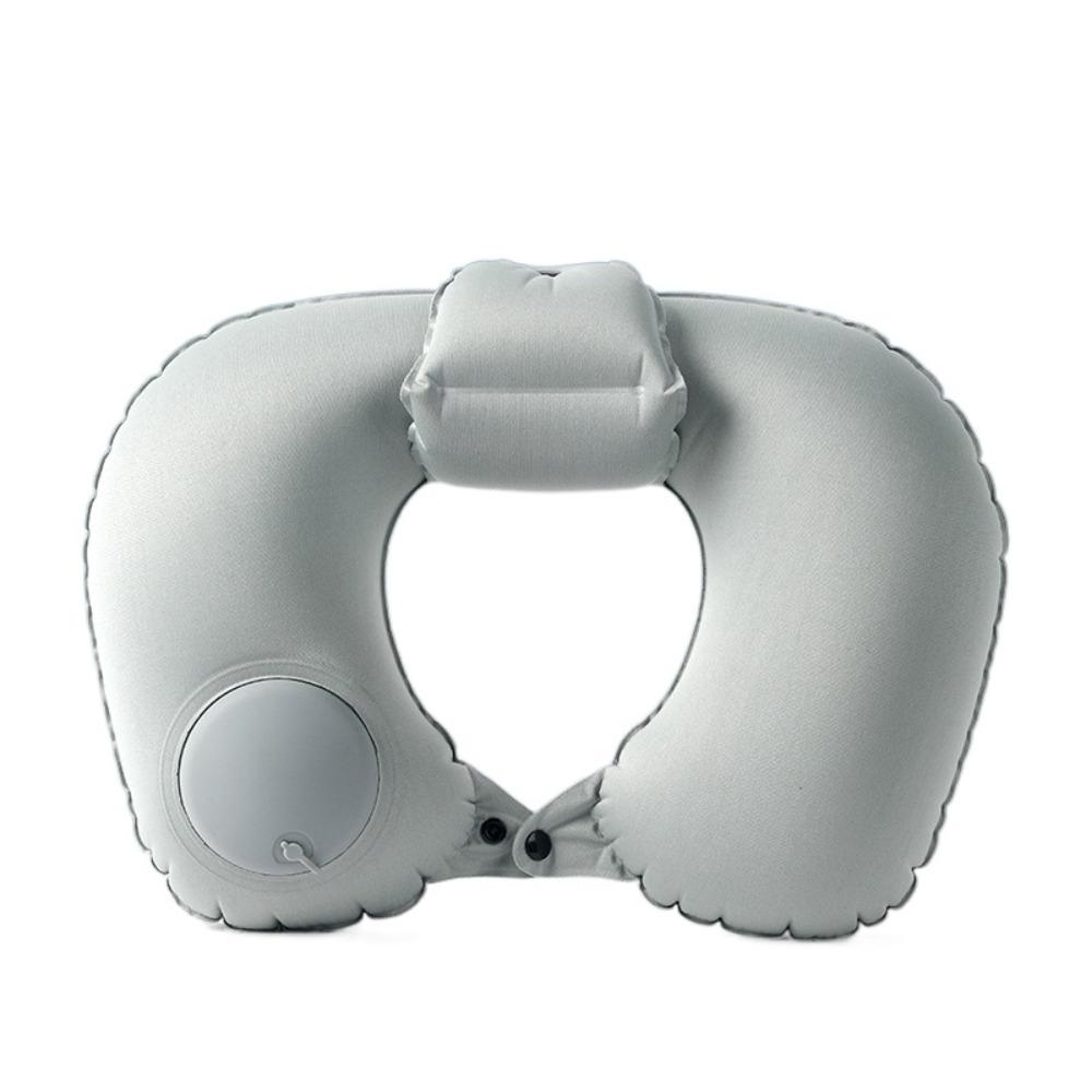 Soft Press To Inflate Pillow U-Shaped Neck Support Cushion Relaxation Neckrest Pad  Airplane