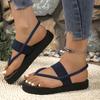 Women Beach Outdoor Sandals Round Toe Tip Platform Woman Shoes New Summer Vintage 2025 Trend Luxury Footwear Sandals
