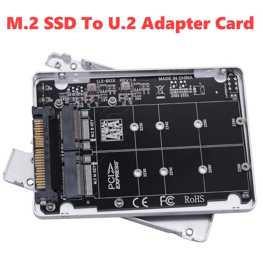 PCIe M.2 Adapter Converter M.2 SSD to U.2 Adapter Card M.2 NVMe SATA-Bus NGFF SSD to PCI-e U.2 SFF-8639 for 2230/2242/2260/2280