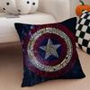 CCaptain America Cushion Cover Linen Pillow Case Soft Breathable Protective Couch Room Decoration