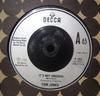 7inch Record TOM JONES - It's Not Unusual / Delilah F103 Decca 1987 UK Pop Used