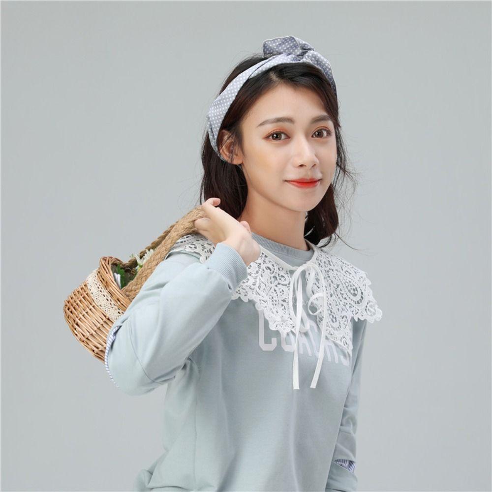 Detachable Fake Collar White Shawl Decoration Fashion Neck Tie Accessory  Women