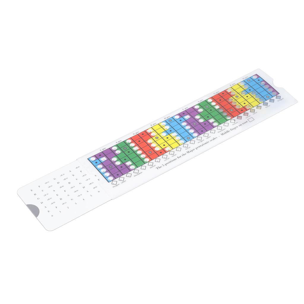 Guitar Pentatonic Sliding Ruler Plastic Multi Color Guitar Scales Sliding Ruler for Beginners