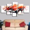 Canvas Painting 5 Pieces Graffiti Music Piano Poster Modular HD Print Abstract Pictures Frame Wall Art Living Room Decor Modern
