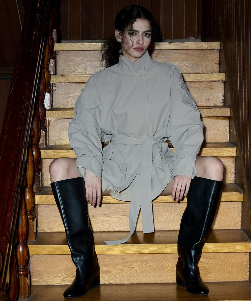 Odor Shaped Mini Trench - Beige