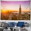City Night Scenery Tapestry Landscape Fancy Metropolis Wall Hanging Aesthetic Background Wall Bedroom Living Room Decoration