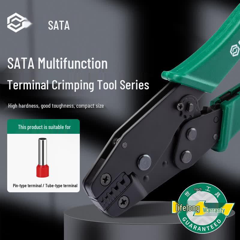 SATA 91102 European Terminal Crimping Pliers 8 inch