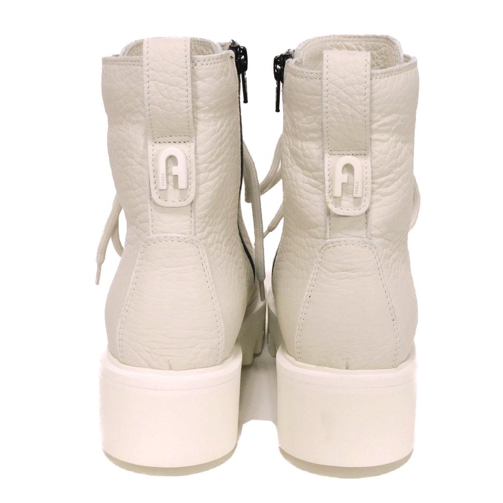 Б/у Rita Army 36" мех средний боковая молния танк подошва, 11-люверсная, 9,1", неиспользованный логотип арки, белый, женская, размер 11690 YE80FRI