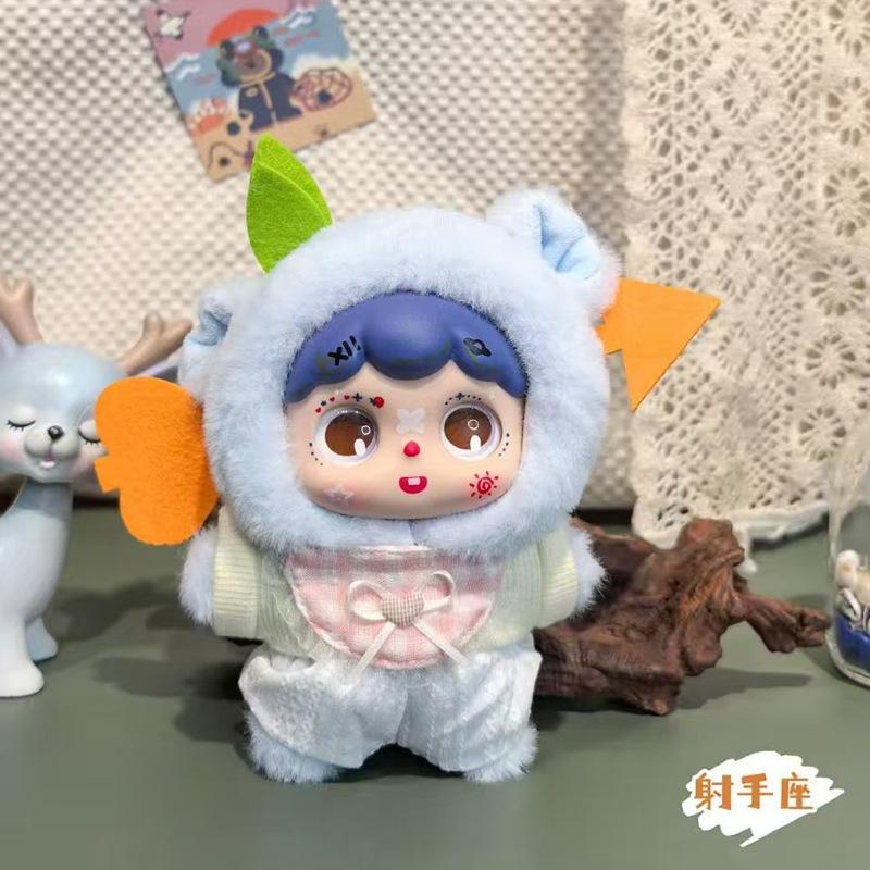 Очаровательные плюшевые подвесные украшения 12 знаков зодиака с резиновыми лицами - Восхитительные декоративные фигурки и модные игрушки