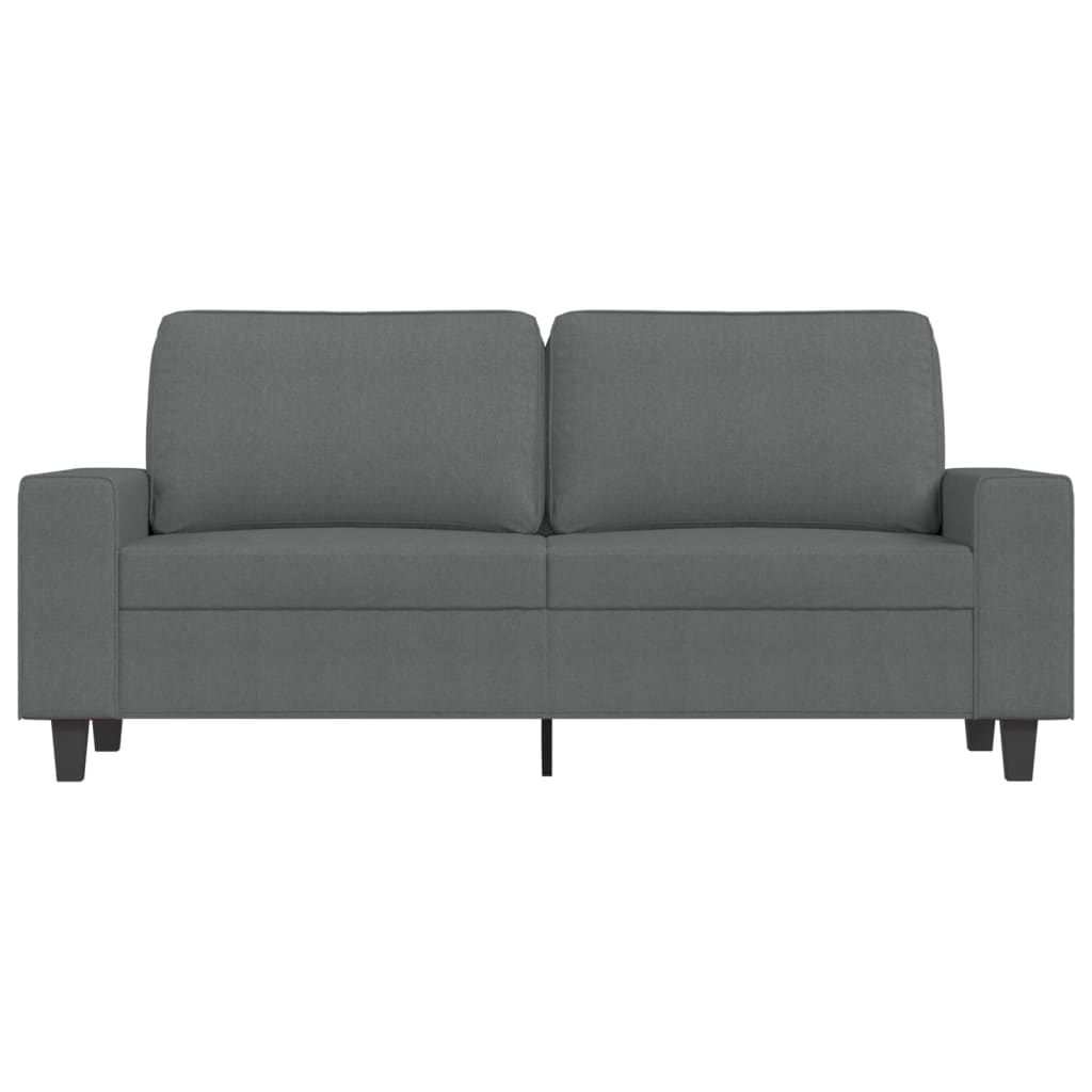 2 Seater Sofa Dark Grey 140 cm Fabric
