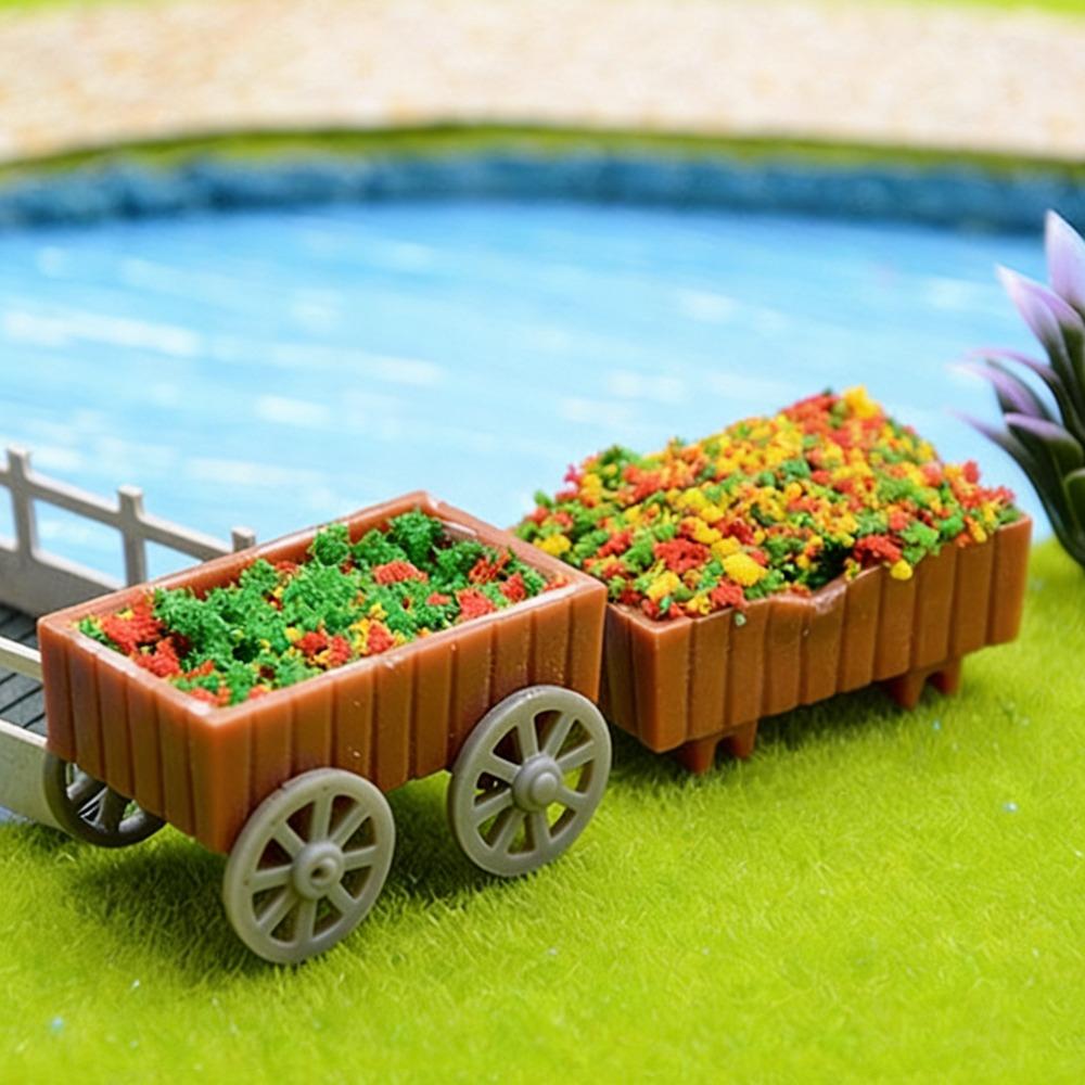 10pcs Plastic Simulation Flower Bed 1:50 1:75 Scale Garden Border Minihouse Accessories