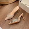 Beautiful Outside Sandals Banquet Stiletto High Heels Women's Summer Wear Foreign Transparent Slippers 2025 Pointed