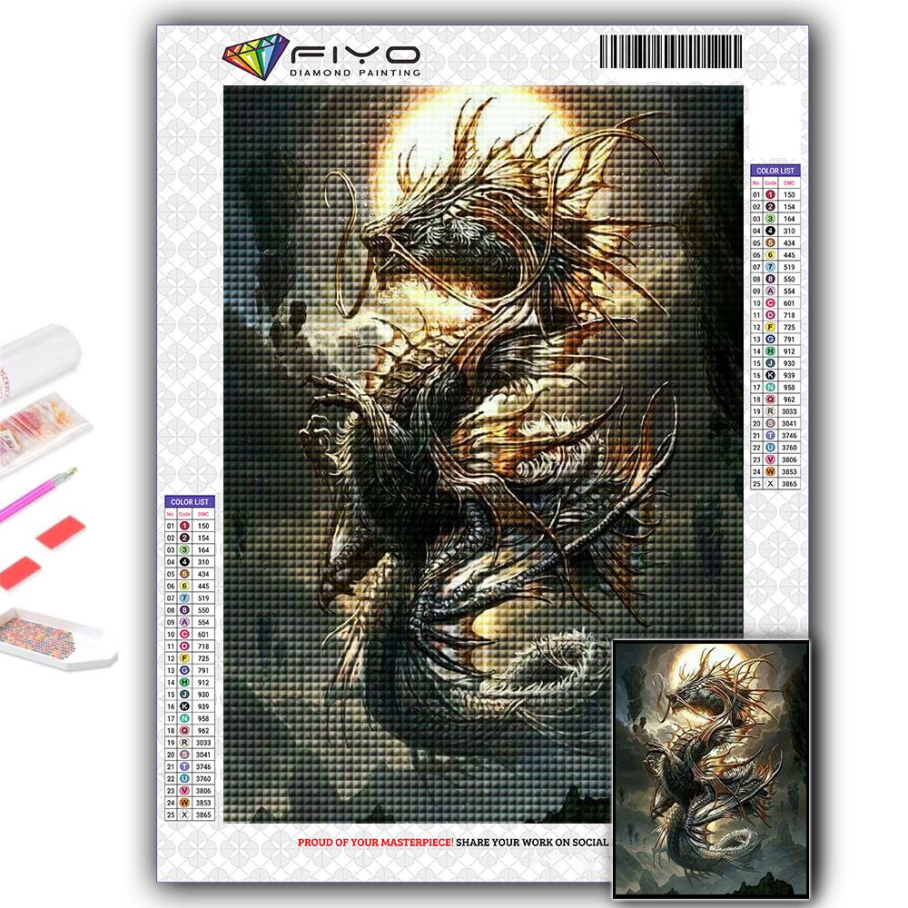 5D DIY китайский дракон вышивка крестом стразы Алмазный рисунок вышивка мозаика домашний декор