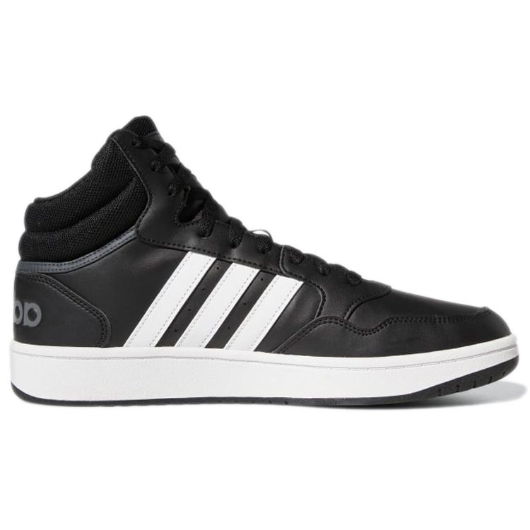 adidas Hoops 3.0 Mid Core Черные мужские кроссовки Cloud-White Grey-Six GW3020