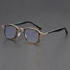Retro Contrasting Fashion Glasses for Men and Women, Classic Metal Optical Frame Reading Glasses