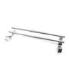 Expandable Double Towel Hanger Over Cabinet Cupboard Doors Stainless Steel Bath Towel Bar Towel Clothes Hanger Towel Rack Holder for Bathroom Kitchen