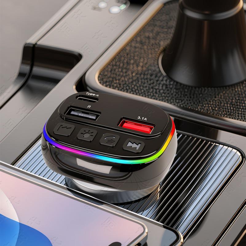 Новое автомобильное Bluetooth-зарядное устройство C22 с функцией громкой связи, воспроизведением MP3 и FM-передатчиком