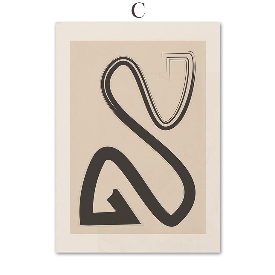 Винтажный цветочный рынок, абстрактная линия, кривая, настенная живопись на холсте, плакаты на скандинавскую тему и принты, настенные панно для декора гостиной