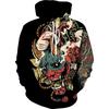 New Dazzling Cool Anime Hoodie 3d Japanese Samurai Sweatshirt Men/Women Fashion Black Hoodies Pullover Autumn And Winter Clothes