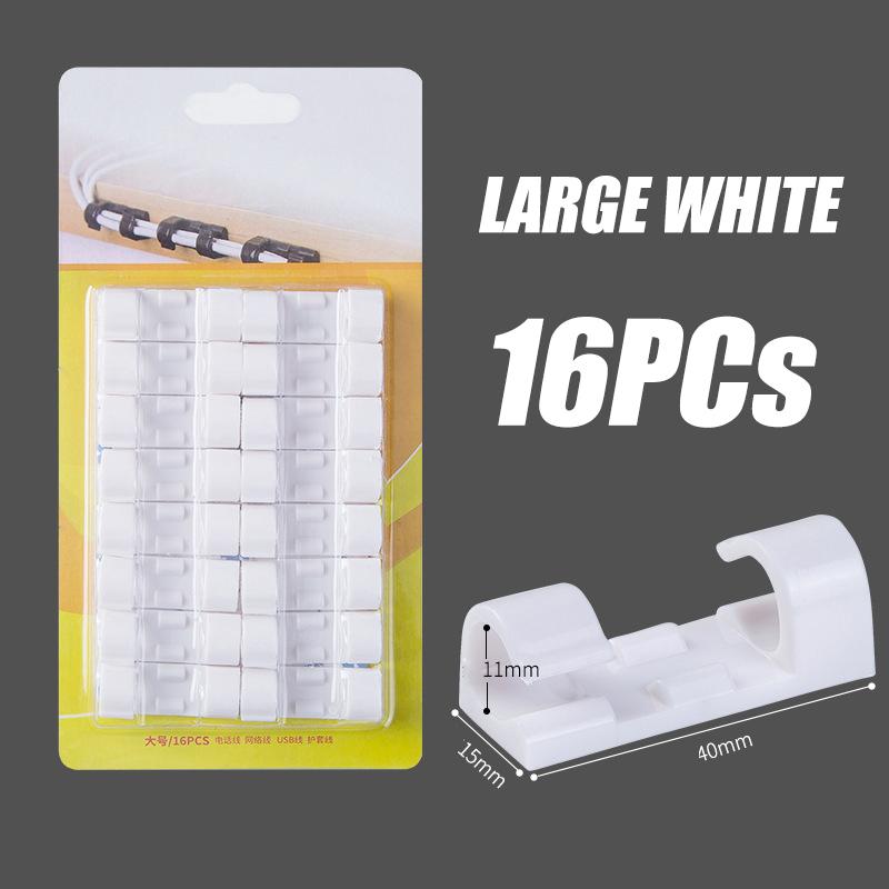 20Pcs Self Stick Wire Organizer Line Cable Buckle Auto Fastener Clips Clamp Table Wall Fixer Fastener Holder Car Organizer