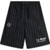 Удобные дышащие прямые повседневные шорты Wade Series с полосатым принтом и надписью средней посадки, мужские шорты черного цвета AKSU347-8
