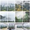 Nordic Style Forest Window Film Simple Landscape Stained Blackout Bathroom Door Glass Film Sunscreen Static Cling Frosted Film