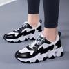 Brand Mesh Breathable Dad Shoes Women 2024 New Autumn Casual Comfortable Soft Sole Casual Wedge Platform Sports Running Shoes