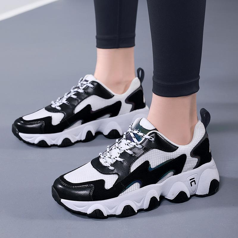 Брендовые сетчатые дышащие кроссовки для папы, женские, новинка 2024 года, повседневные, удобные, с мягкой подошвой, на танкетке, спортивные кроссовки для бега