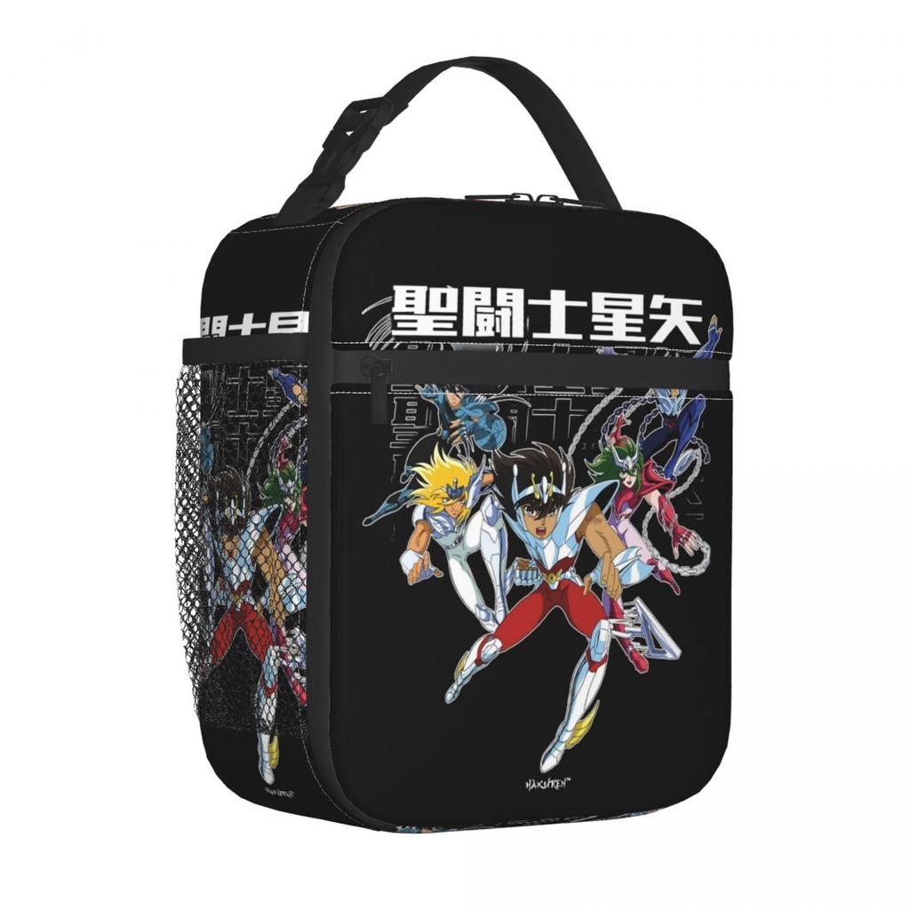 Knights Of The Zodiac Anime Thermal Insulated Lunch Bags for Work Saints Seiya Reusable Food Bag Cooler Thermal Lunch Boxes