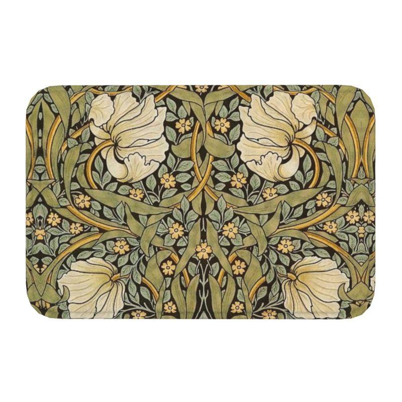 Пользовательский узор William Morris Compton Floral Art Nouveau коврик для двери ванной коврик для пола текстильный узор туалетный коврик коврик для ног