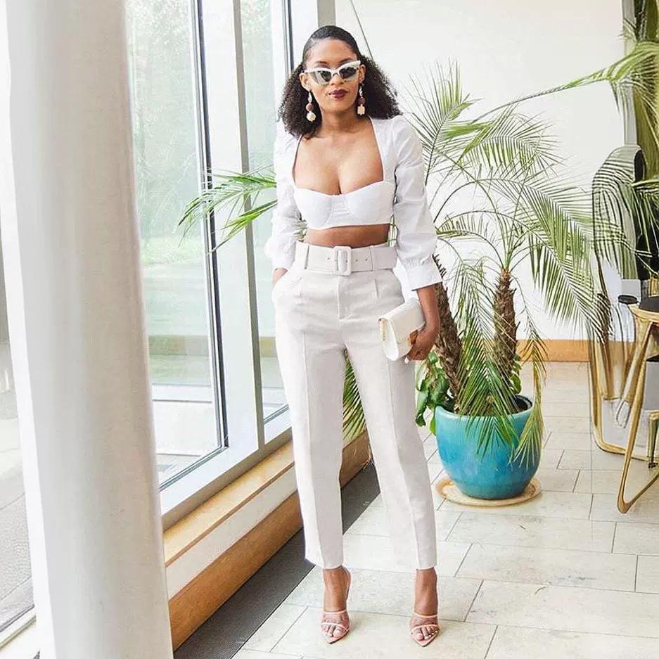 Европейские и американские женские повседневные брюки с высокой талией и эффектом похудения для весны/лета/осени.