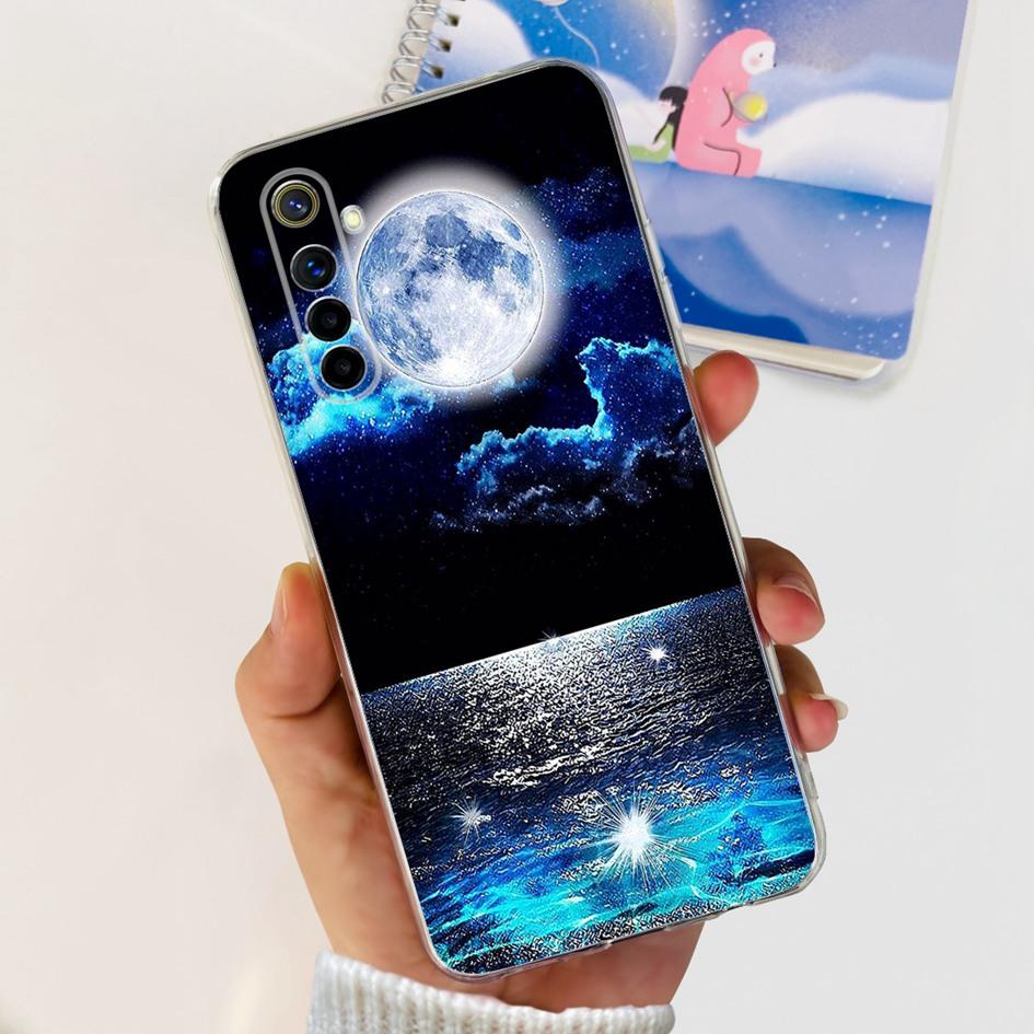 Чехол для OPPO Realme 6 Pro Модный Цветочный Прозрачный Мягкий Силиконовый Задний Чехол для Realme6 Realme 6 Pro 6S 6i 6Pro Realme6s Чехол для Телефона