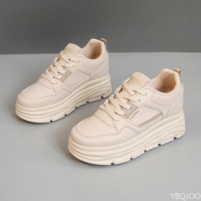 Модная удобная женская обувь с увеличением внутренней высоты, новая осенняя, на мягкой подошве, универсальная, на толстой подошве, повседневная обувь для скейтборда