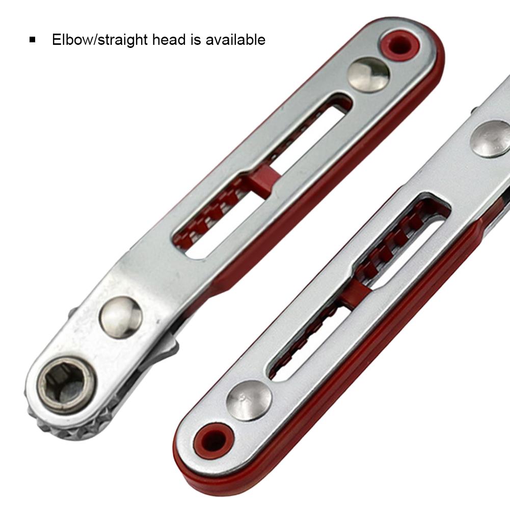 Multifunctional Bidirectional Ratchet Flat Head Elbow Flat Screwdriver Ratchet Wrench Cross-shaped Hexagonal Slotted Tool