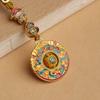 Chinese Style God of Wealth Keychain Rotatable Bead Key Pendant Gourd Bag Decoration Women