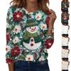 Women's Fashion Casual H Printed V-Neck Long Sleeve Decorative Button T-Shirt Tops