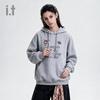 :ХУШУКОЛАТ Американский Винтажный Стиль Толстовка с Капюшоном с Принтом Букв