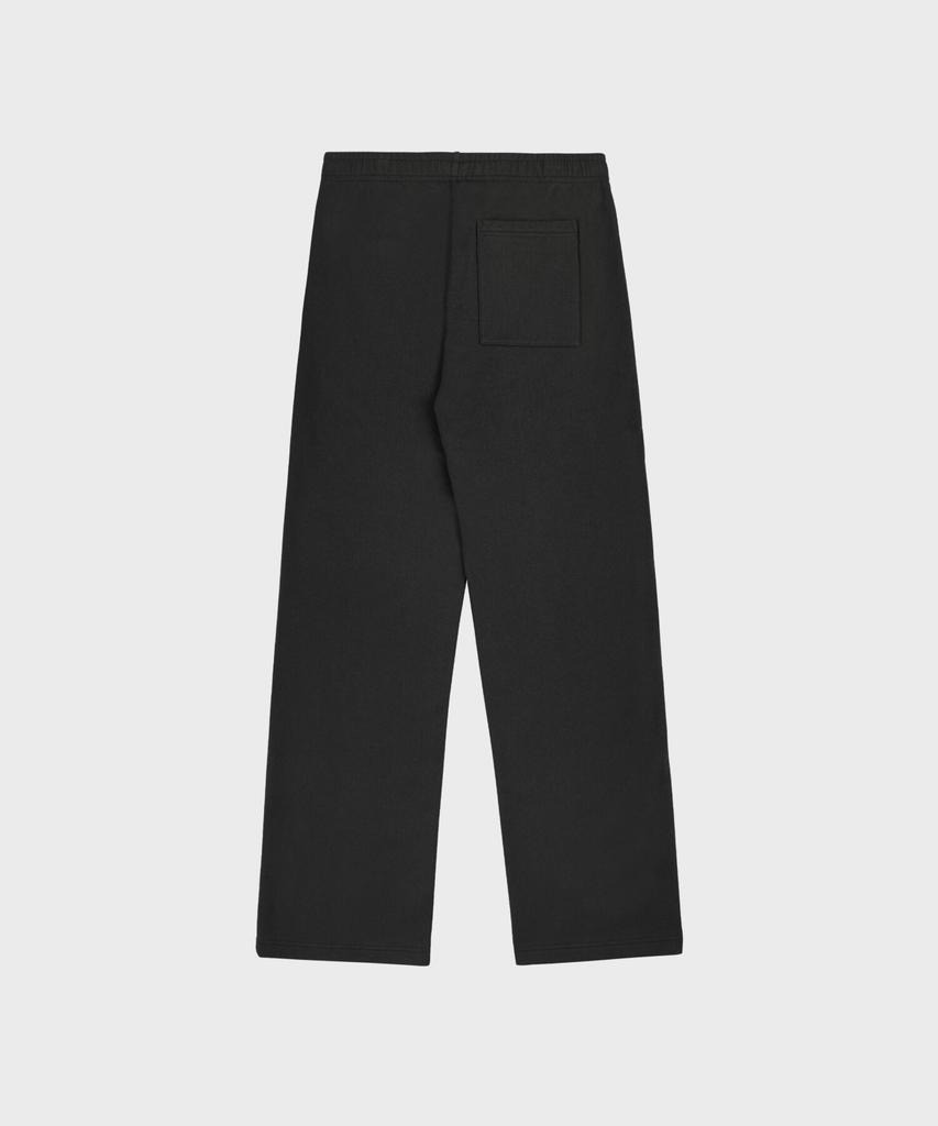SPORTY&RICH Serif Logo Embroidered Wide Sweatpants Unisex - Faded Black R265Aup004