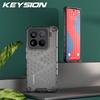 KEYSION Shockproof Armor Case for Xiaomi 15 5G Soft Silicone+PC Transparent Honeycomb Phone Back Cover for Xiaomi 15 Pro 5G