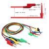 P1045 5Pcs 4mm 1m Stackable Banana Plug To Test Clip Multimeter Test   Cable Wire Accessory